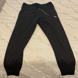 Large Black Puma Drawstring Jogger